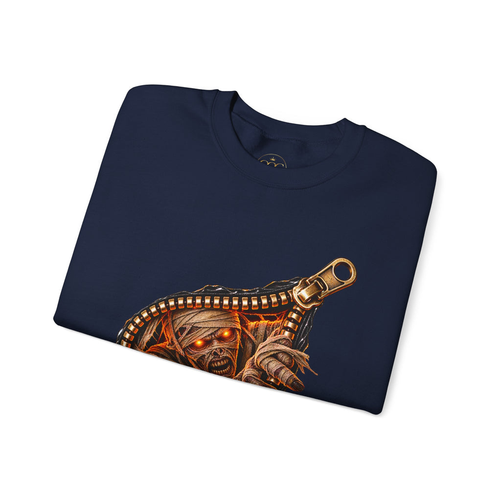 Mummy Zipper Halloween Graphic Sweatshirt