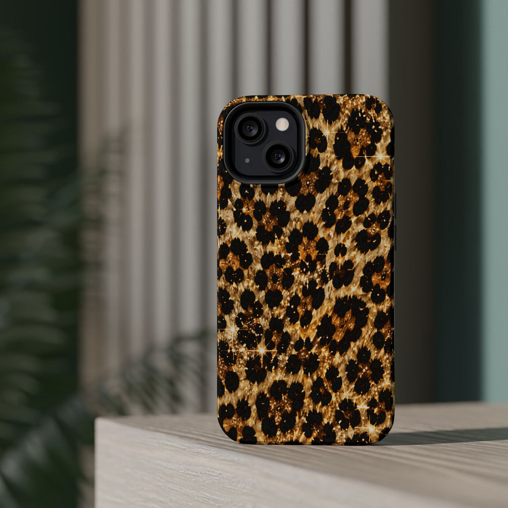 Leopard Print Magnetic Impact-Resistant Phone Case