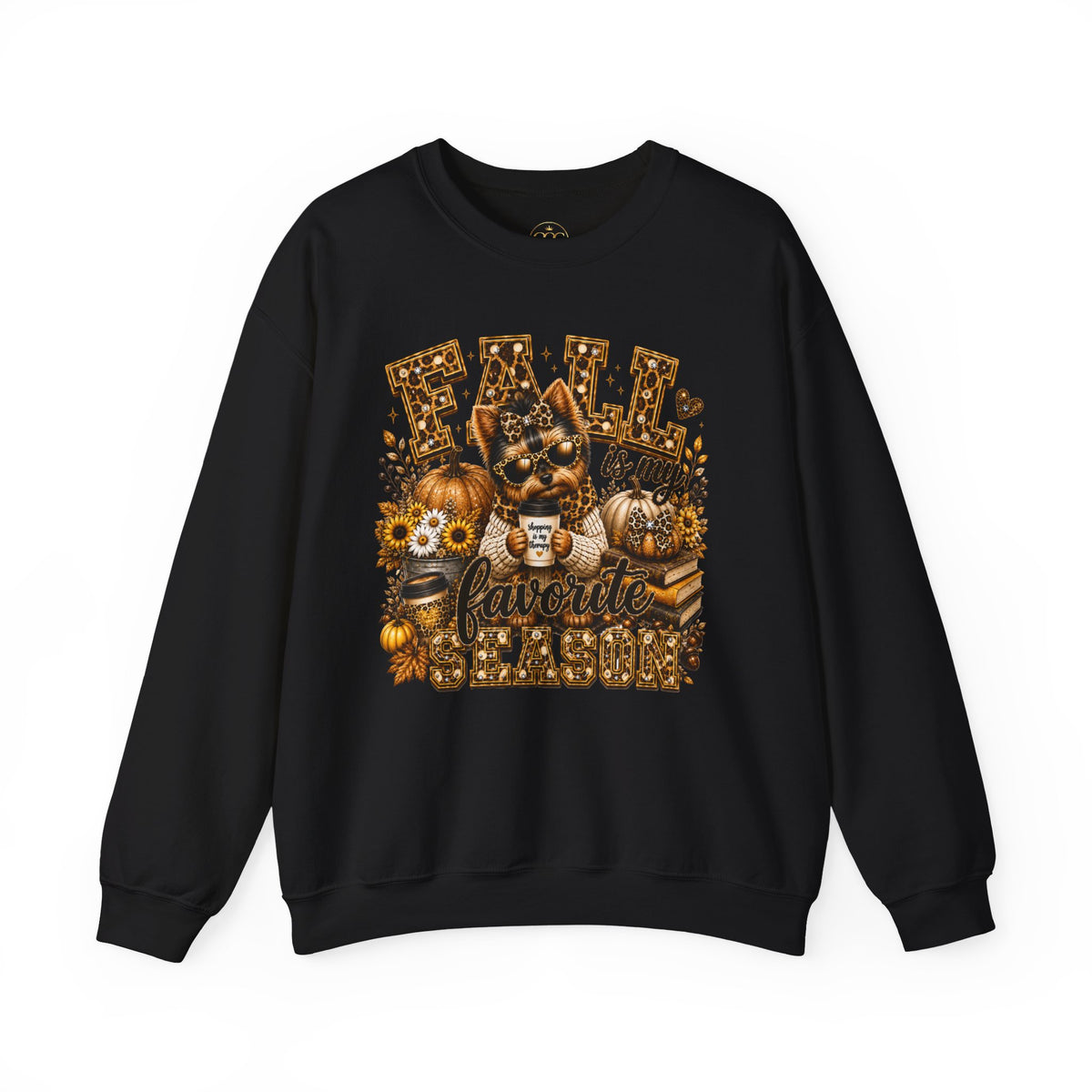 Fall Is My Favorite Season Sweatshirt — Cozy Autumn Cat & Pumpkin Design
