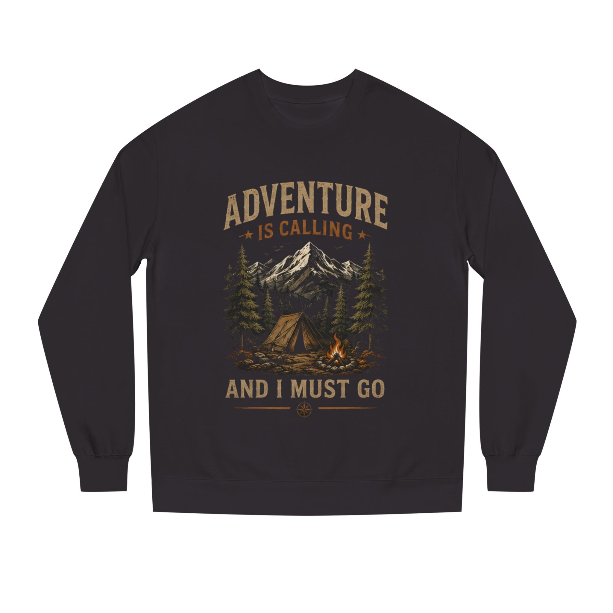 Adventure Is Calling And I Must Go Sweatshirt | Men's Outdoor Fall Crewneck