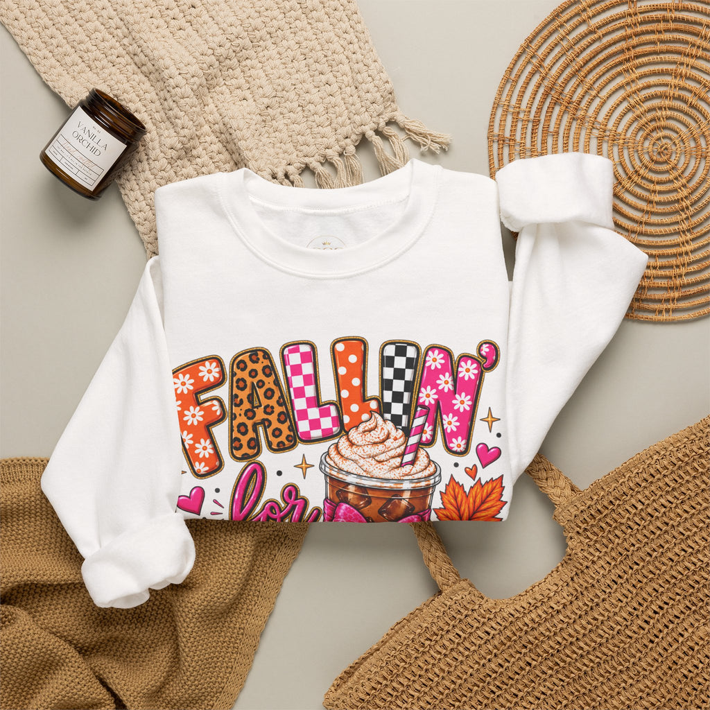 Fallin' for Coffee Crewneck Sweatshirt