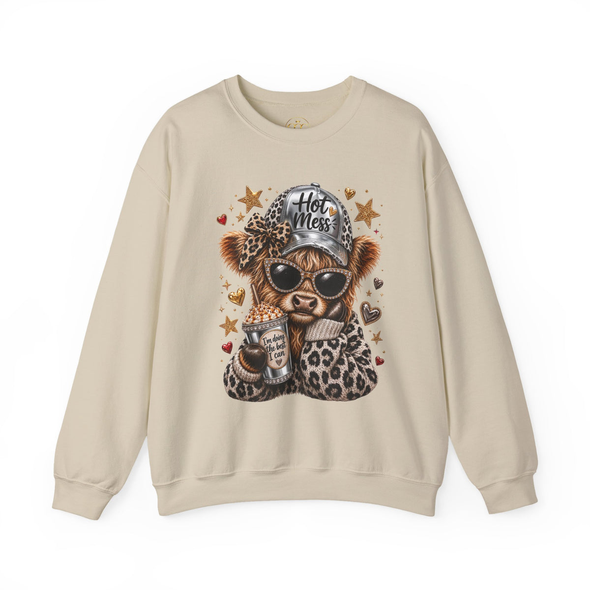 Leopard Cow Fall Crewneck Sweatshirt
