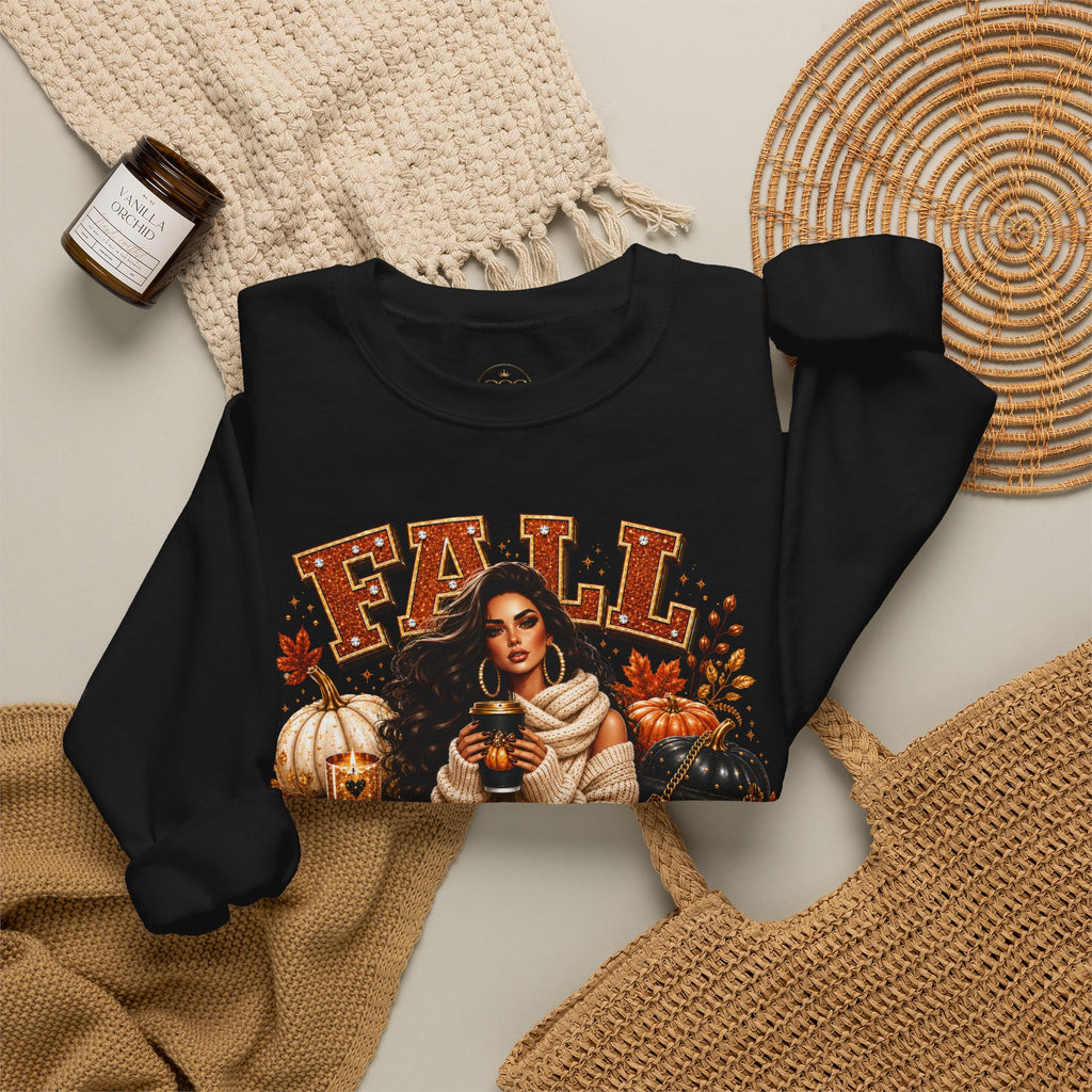 Fall Is My Favorite Season Sweatshirt — Cozy Autumn Pumpkin & Sunflower Graphic