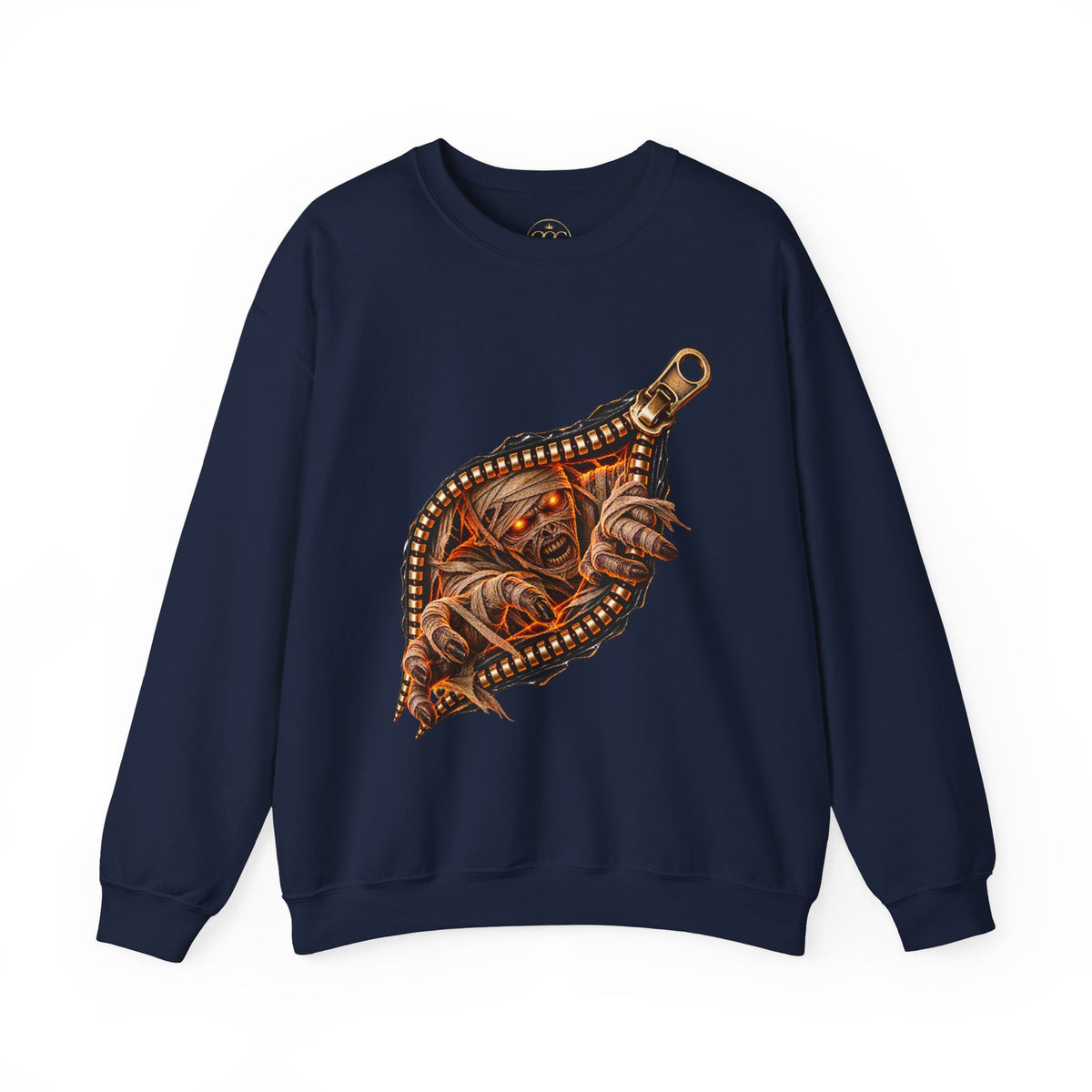 Mummy Zipper Halloween Graphic Sweatshirt