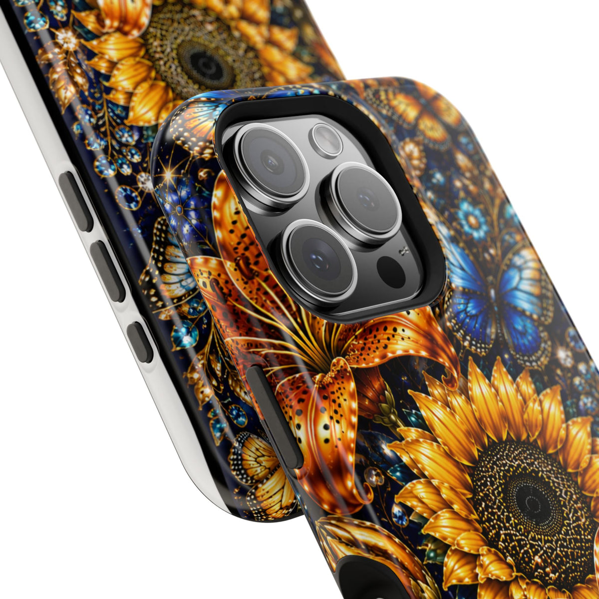Sunflower & Blue Butterfly Magnetic Impact Phone Case