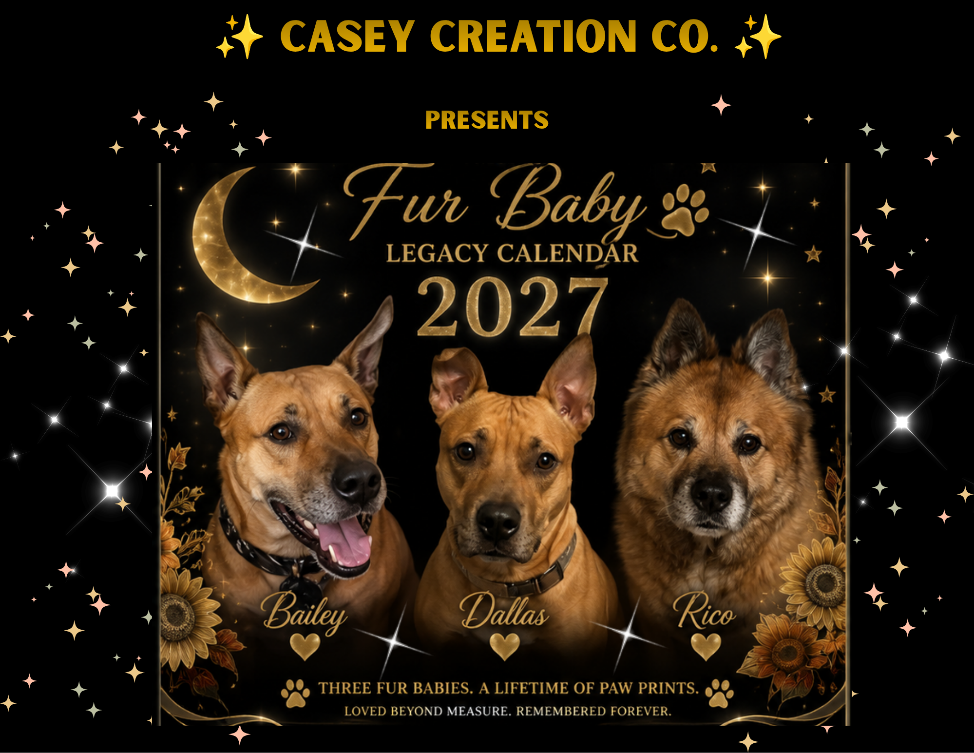 🐾 Custom Fur Baby Legacy Calendar™ 2027 | Personalized Pet Calendar