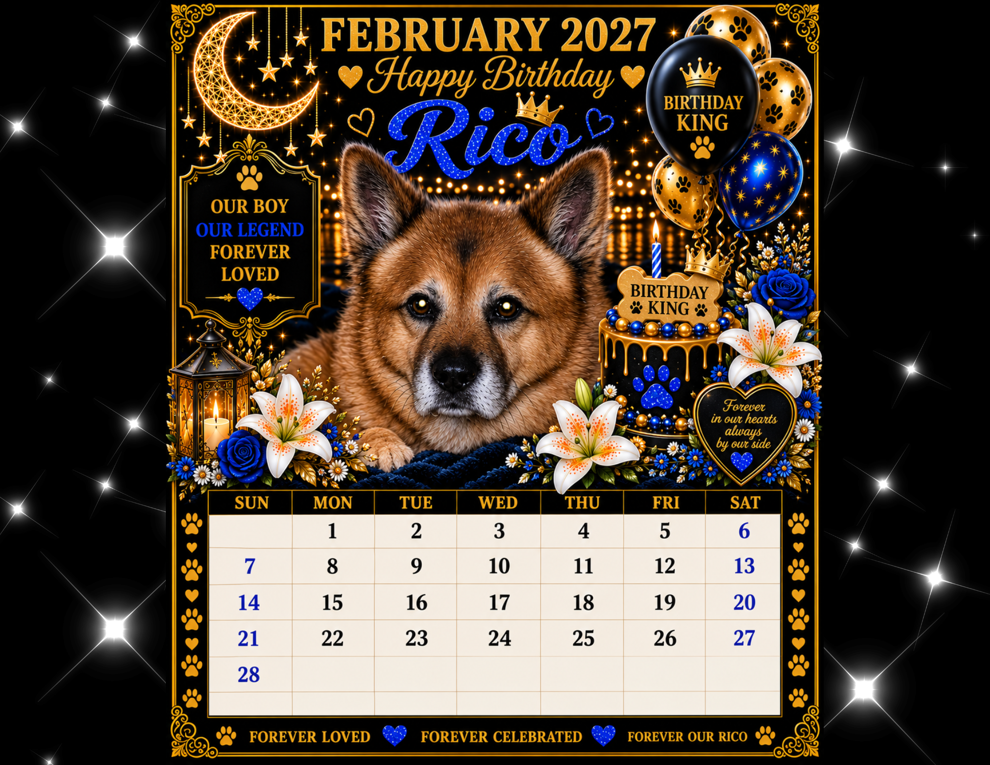 🐾 Custom Fur Baby Legacy Calendar™ 2027 | Personalized Pet Calendar