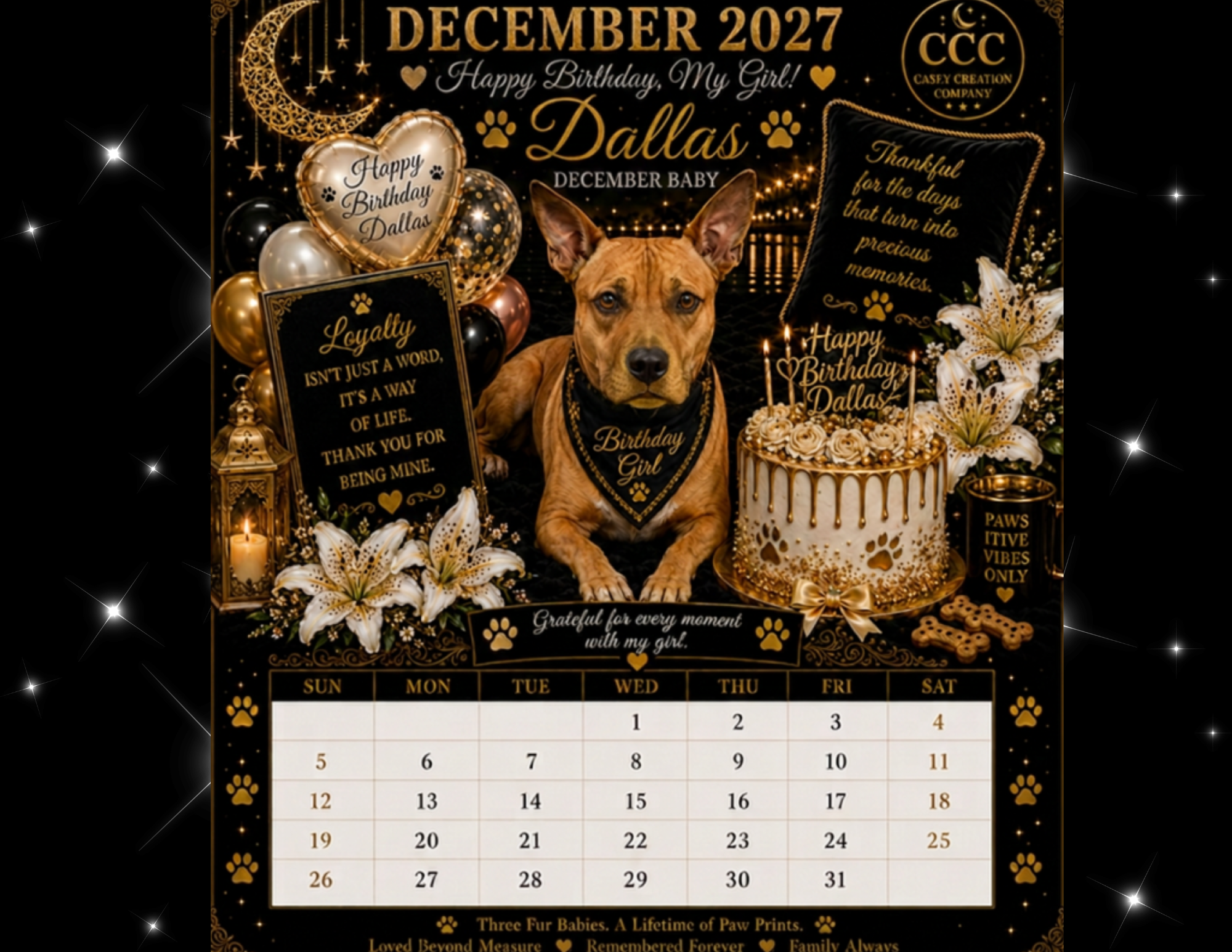 🐾 Custom Fur Baby Legacy Calendar™ 2027 | Personalized Pet Calendar