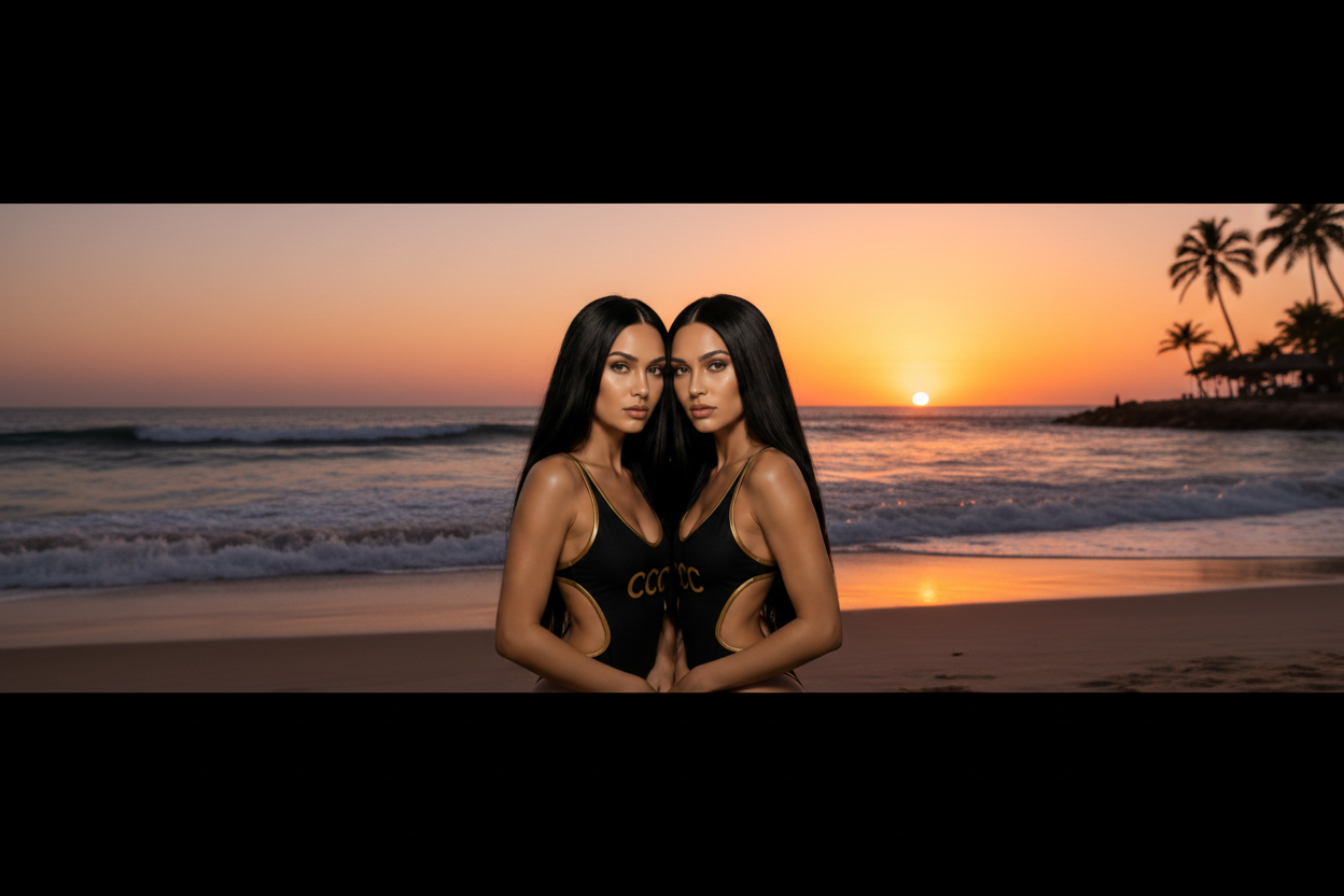 Twins on Beach